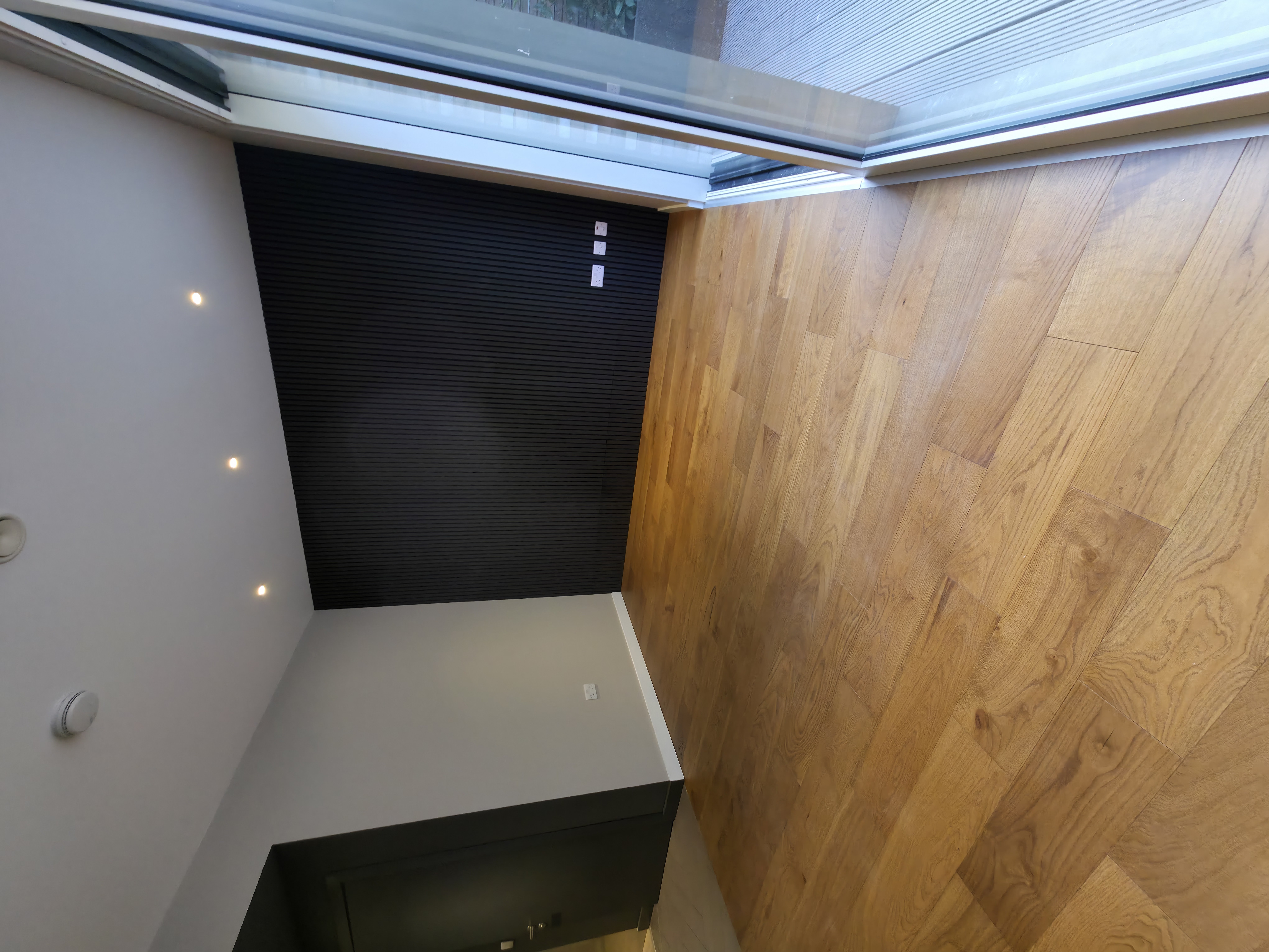 Oak Flooring with Slat Feature Wall