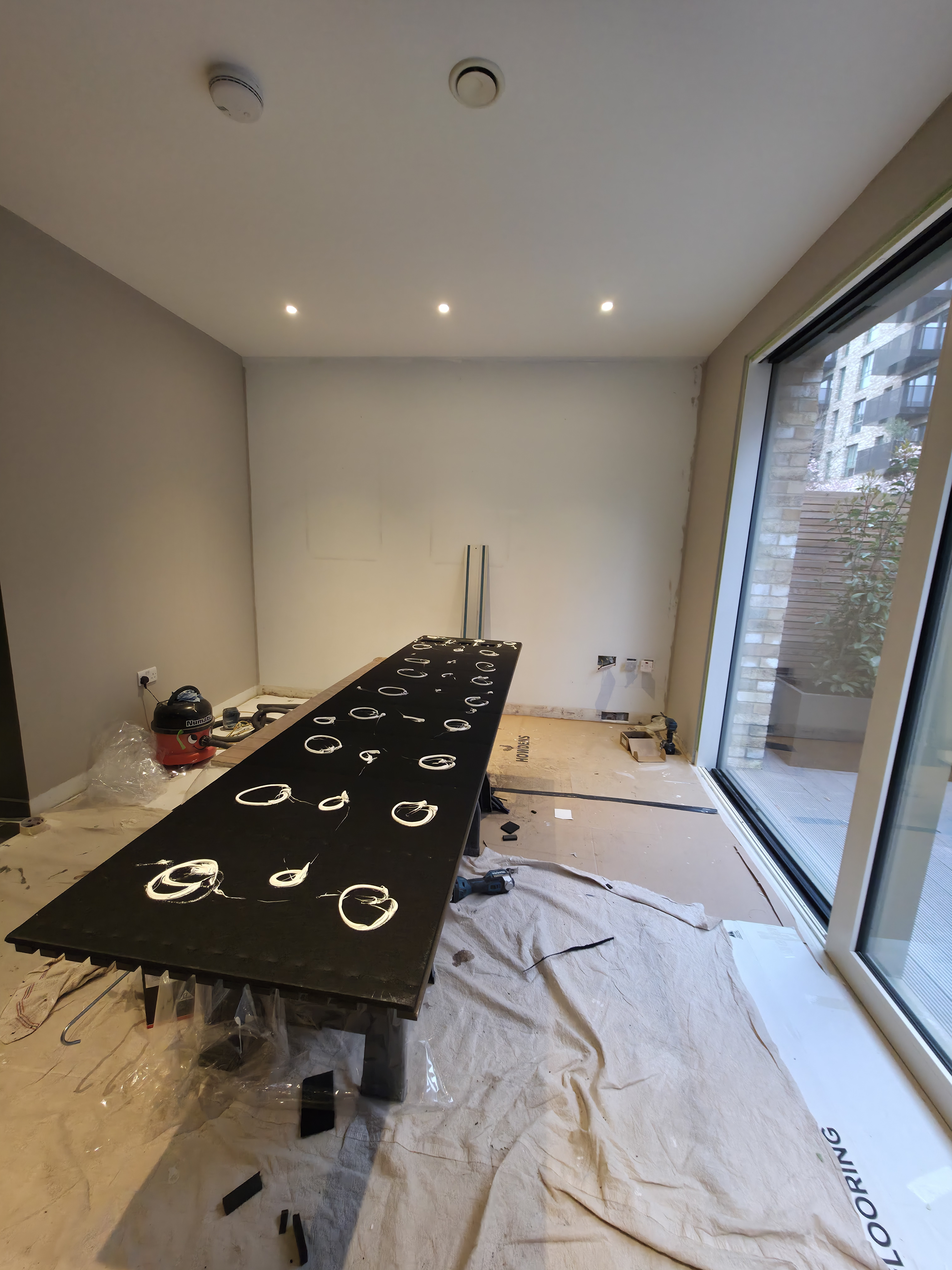 Black Slat Feature Wall